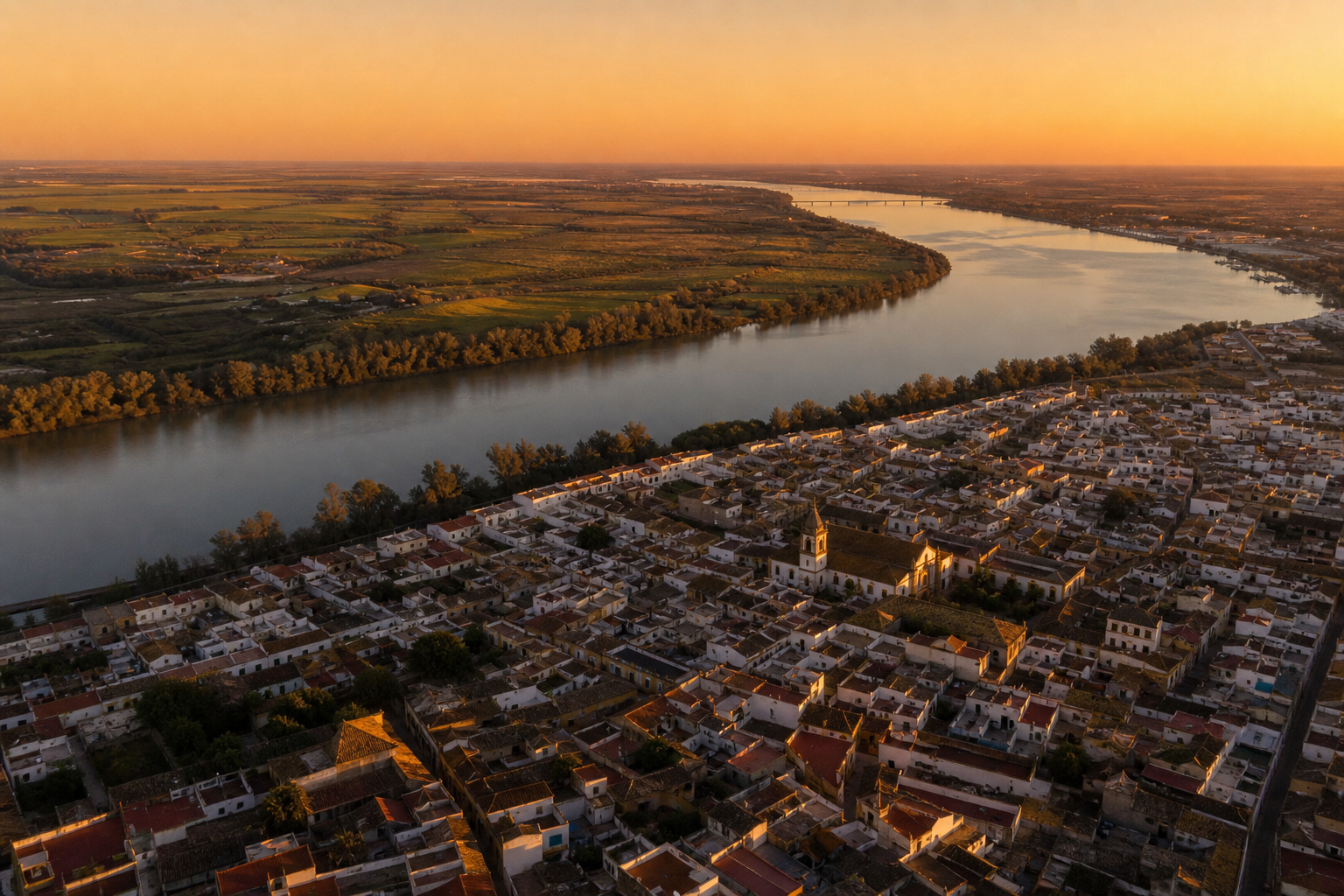 Coria del Río and Sevilla region landscape