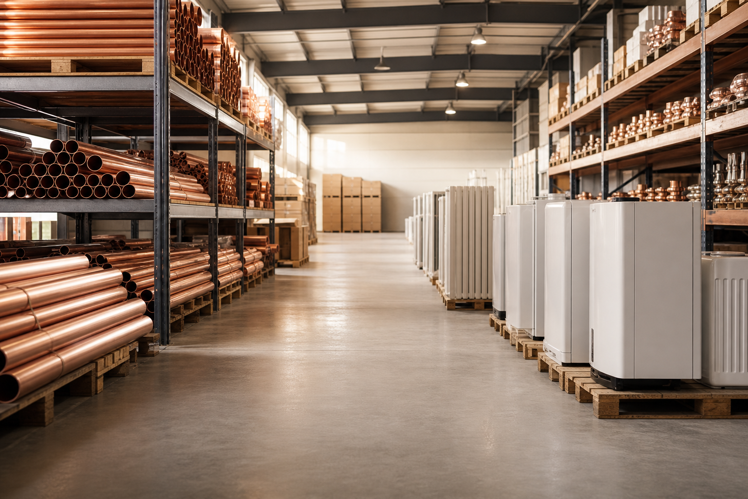 Wholesale plumbing and heating equipment warehouse