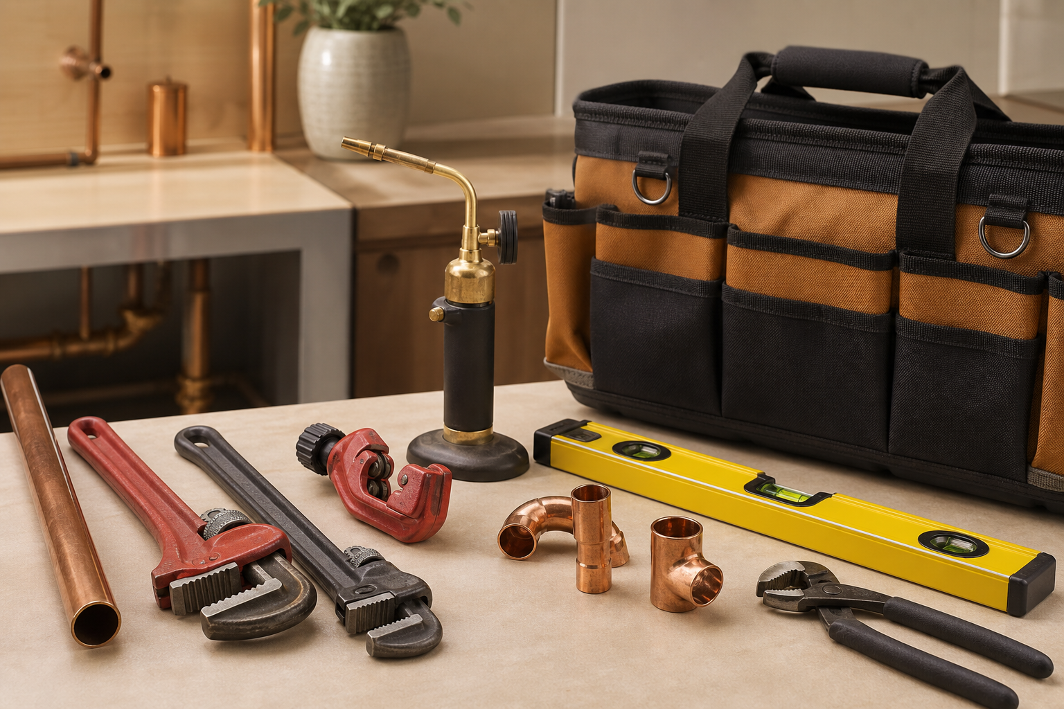 Plumbing and heating installation tools