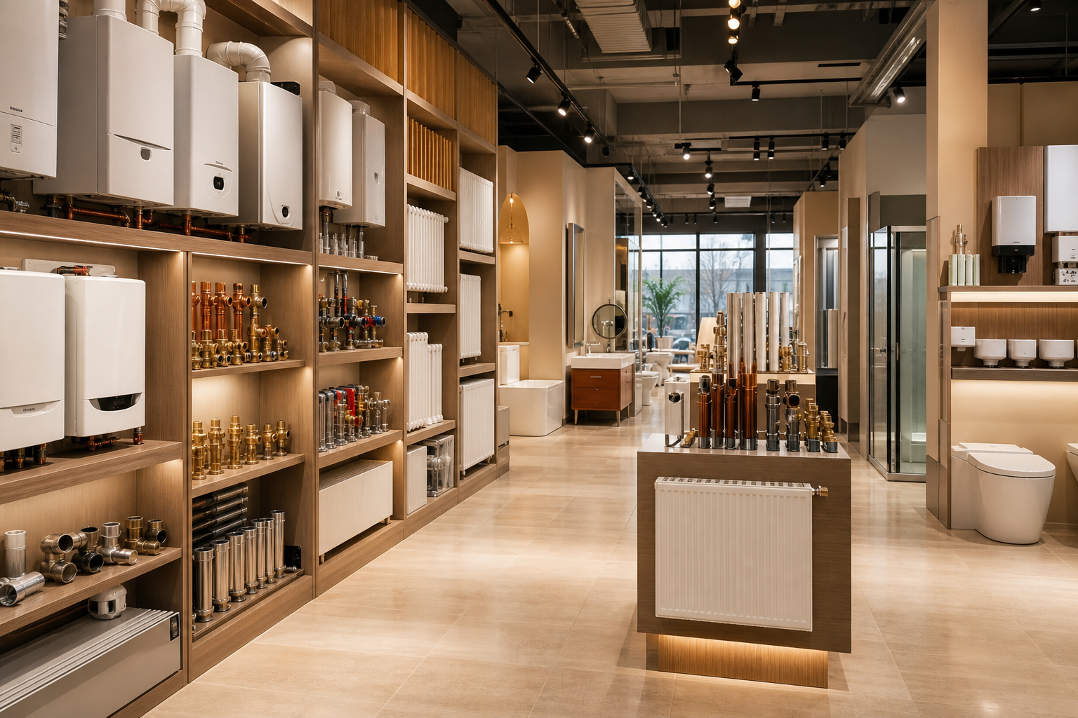 Wholesale plumbing and heating product showroom