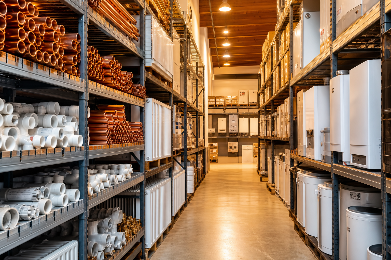Wholesale plumbing and heating product supply